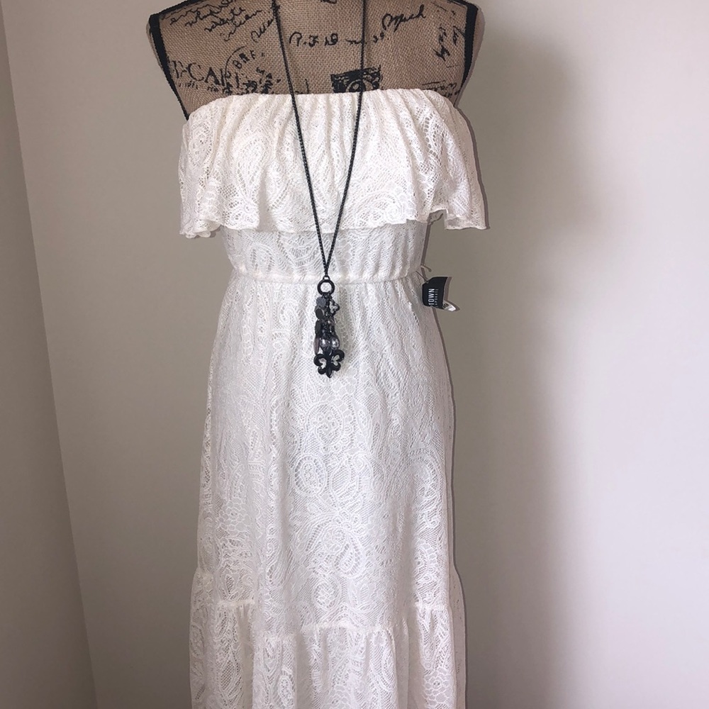 Cream Lace Maxi Dress